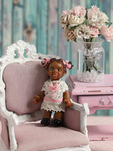 Load image into Gallery viewer, OOAK Vintage Black Girl Doll | 1:12 Dollhouse Miniature, Hand-Dressed, Customised