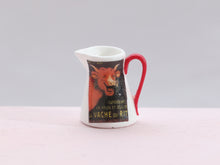 Load image into Gallery viewer, Vintage French &quot;Laughing Cow&quot; Cheese Tray and Milk Jug - OOAK - Handmade Dollhouse Miniature