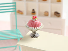 Load image into Gallery viewer, Pink Blancmanger French Dessert - Handmade miniature dollhouse food in 12th scale