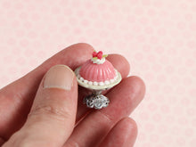 Load image into Gallery viewer, Pink Blancmanger French Dessert - Handmade miniature dollhouse food in 12th scale