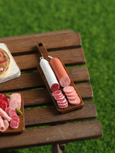 Load image into Gallery viewer, Saucisson Sec et Saucisson Frais on Board - Handmade 12th Scale Dollhouse Miniature Food