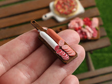 Load image into Gallery viewer, Saucisson Sec et Saucisson Frais on Board - Handmade 12th Scale Dollhouse Miniature Food