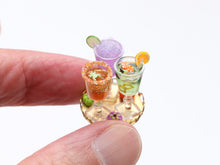 Load image into Gallery viewer, Autumn and Halloween Cocktail Tray - Handmade Miniature Dollhouse Food