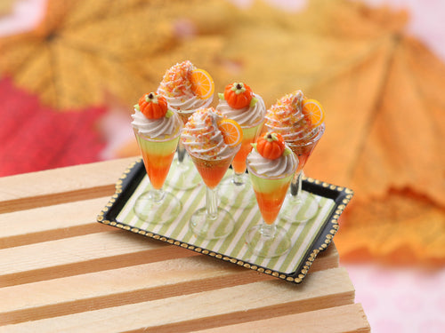 Autumn and Halloween Cocktails - Handmade Miniature Food