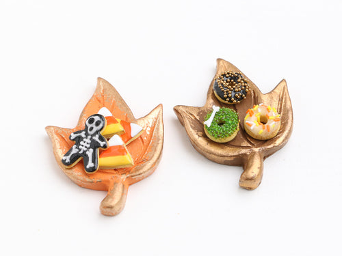 Autumn Leaf Tray or Decoration - Style B - Handmade Miniature Decoration
