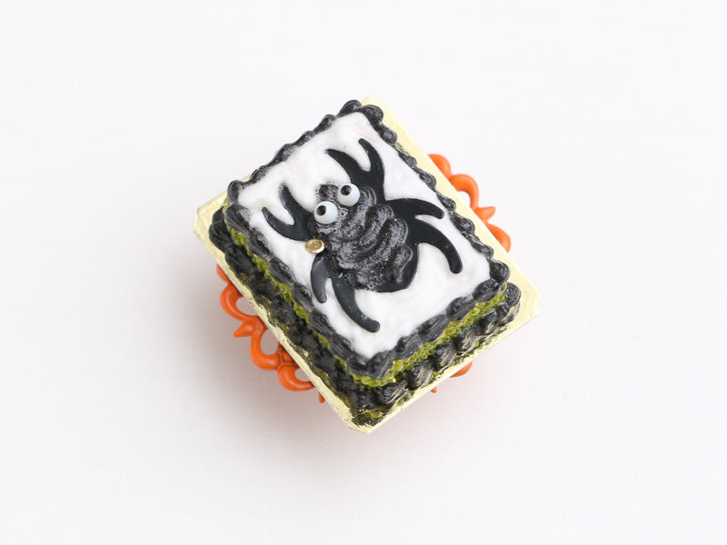Googly-eyed Spider Cake - Handmade Halloween and Autumn Miniature Food