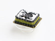 Load image into Gallery viewer, Googly-eyed Spider Cake - Handmade Halloween and Autumn Miniature Food