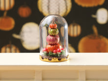 Load image into Gallery viewer, Colourful Pumpkin Tower in a Domed Woodland - Handmade Miniature Decoration