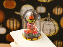 Load image into Gallery viewer, Colourful Pumpkin Tower in a Domed Woodland - Handmade Miniature Decoration