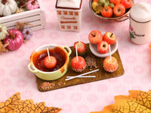 Load image into Gallery viewer, Candy Apples (Toffee Apples) Preparation Board - Handmade Miniature Food