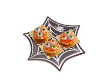 Load image into Gallery viewer, Pumpkin Pie Tartlets with Eyes and Bubbles - Individual Pastry for Autumn Halloween - Miniature Food