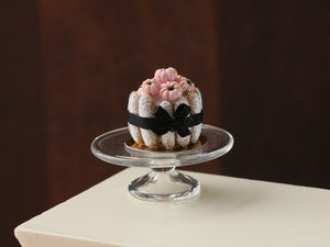 Pink Pumpkin Charlotte Dessert - Handmade Miniature Food