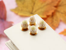 Load image into Gallery viewer, French Religieuse Pastries with Glow-in-the-Dark Icing - Handmade Miniature Food