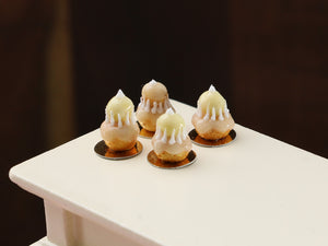 French Religieuse Pastries with Glow-in-the-Dark Icing - Handmade Miniature Food