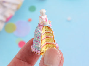 French Marquise Cut Cake "Keira" - Birthday Collection - Handmade 12th Scale Dollhouse Miniature