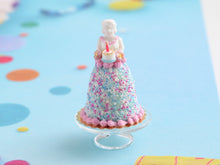 Load image into Gallery viewer, French Marquise Cake &quot;Louise&quot; - Birthday Collection - Handmade 12th Scale Dollhouse Miniature