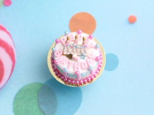 Beautiful HAPPY BIRTHDAY Cake - Handmade Miniature Food in 12th Scale