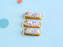 Load image into Gallery viewer, French Eclairs with Sprinkles - Handmade Miniature Food in 12th Scale