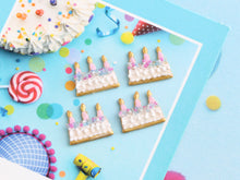 Load image into Gallery viewer, Birthday Cake Cookie with Candles - Handmade Miniature Food in 12th Scale