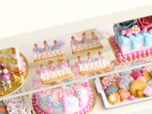 Load image into Gallery viewer, Birthday Cake Cookie with Candles - Handmade Miniature Food in 12th Scale