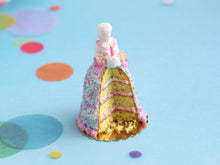 Load image into Gallery viewer, French Marquise Cut Cake &quot;Keira&quot; - Birthday Collection - Handmade 12th Scale Dollhouse Miniature