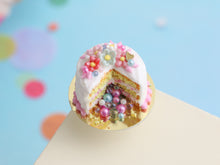 Load image into Gallery viewer, Piñata Cake Filled with Sugar Pearls - Handmade Miniature Food in 12th Scale