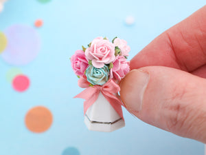 Pitcher of Beautiful Roses - Handmade Miniature Food in 12th Scale