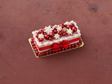 Load image into Gallery viewer, Handmade Miniature Holiday Cake in 1:12 Scale - Dollhouse Food