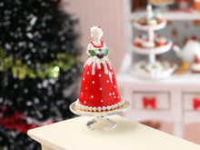 Load image into Gallery viewer, Christmas Marquise Cake &quot;Noëlle&quot; - Handmade Miniature Dollhouse Food