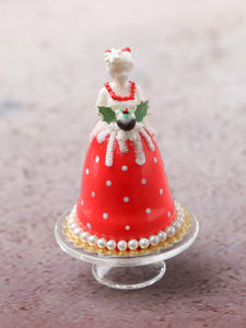 Christmas Marquise Cake "Noëlle" - Handmade Miniature Dollhouse Food