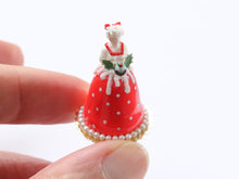 Load image into Gallery viewer, Christmas Marquise Cake &quot;Noëlle&quot; - Handmade Miniature Dollhouse Food