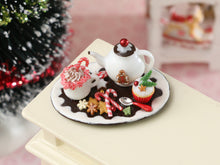 Load image into Gallery viewer, Christmas Teatime and Cappuccino Tray in 1:12 Scale for Dollhouses