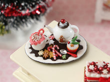 Load image into Gallery viewer, Christmas Teatime and Cappuccino Tray in 1:12 Scale for Dollhouses