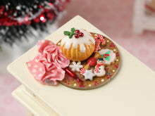 Load image into Gallery viewer, Christmas Brioche and Cookies in 1:12 Scale for Dollhouses