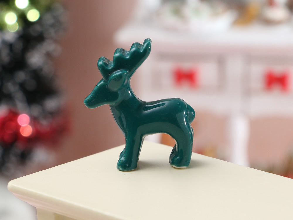 Porcelain Reindeer Decoration - 12th Scale Dollhouse Miniature