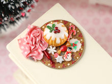 Load image into Gallery viewer, Christmas Brioche and Cookies in 1:12 Scale for Dollhouses