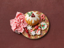 Load image into Gallery viewer, Christmas Brioche and Cookies in 1:12 Scale for Dollhouses