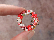 Load image into Gallery viewer, Decorative Christmas Door Wreath with Festive Cookies &amp; Candy - Miniature Decoration