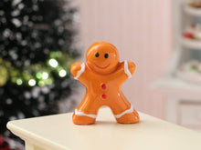 Load image into Gallery viewer, Cute Porcelain Gingerbread Man Decoration in 1:12 Scale for Dollhouses