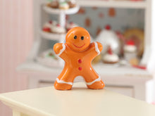 Load image into Gallery viewer, Cute Porcelain Gingerbread Man Decoration in 1:12 Scale for Dollhouses