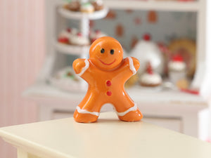 Cute Porcelain Gingerbread Man Decoration in 1:12 Scale for Dollhouses