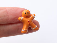 Load image into Gallery viewer, Cute Porcelain Gingerbread Man Decoration in 1:12 Scale for Dollhouses