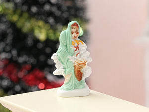 Hand-Painted Art Nouveau Winter Lady Ornament by Artist Mucha - Miniature Decoration