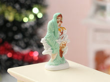 Load image into Gallery viewer, Hand-Painted Art Nouveau Winter Lady Ornament by Artist Mucha - Miniature Decoration