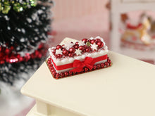 Load image into Gallery viewer, Handmade Miniature Holiday Cake in 1:12 Scale - Dollhouse Food