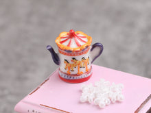 Load image into Gallery viewer, Carousel - Decorative Porcelain Christmas Teapot - 12th Scale Ornament for Dollhouse