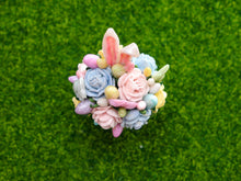 Load image into Gallery viewer, Easter Bouquet in Vase with Gold Bow - OOAK - Dollhouse Miniature