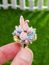 Load image into Gallery viewer, Easter Bouquet in Vase with Gold Bow - OOAK - Dollhouse Miniature