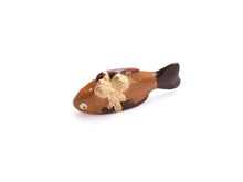 Load image into Gallery viewer, Set of Three French Porcelain Easter &#39;Chocolate&#39; Decorations - Egg, Hen, Fish - OOAK - Dollhouse Miniature