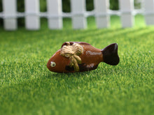 Load image into Gallery viewer, Set of Three French Porcelain Easter &#39;Chocolate&#39; Decorations - Egg, Hen, Fish - OOAK - Dollhouse Miniature